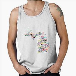 Michigan Typography Tank Top