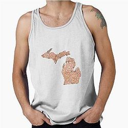 Michigan States Flowers Tank Top