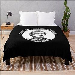 George Armstrong Custer Wolverines Throw Blanket