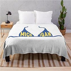 University of Michigan Bikini Throw Blanket