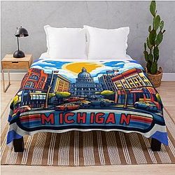 Campus Chronicles: Michigan Daily Apparel Throw Blanket