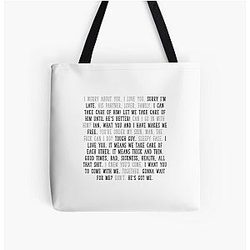 Mickey Milkovich Quotes All Over Print Tote Bag