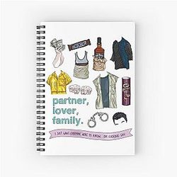 Mickey Milkovich things Flatlay color Spiral Notebook