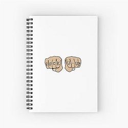Mickey Milkovich Knuckle Tattoos Notebook
