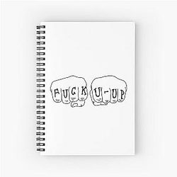 Mickey MilkovichFuck U Up Tats Spiral Notebook