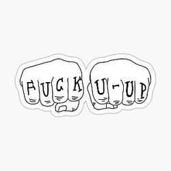 Mickey Milkovich F U Up Tats Sticker