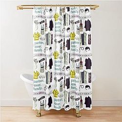 Mickey Milkovich Flatlay color Shower Curtain