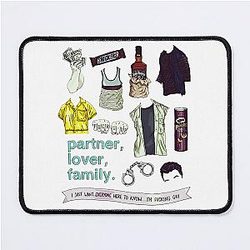 Mickey Milkovich Flatlay color Mouse Pad