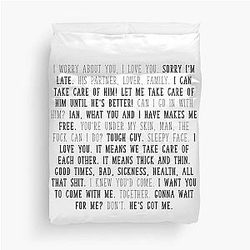 Mickey Milkovich Quotes Duvet Cover