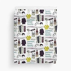 Mickey Milkovich Flatlay - color Duvet Cover