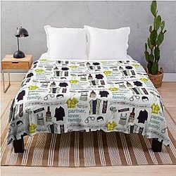 Mickey Milkovich Flatlay color Throw Blanket