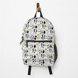 Mickey Milkovich thinks Flatlay in color backpack