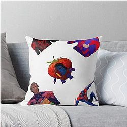 Retro Miguel O'Hara Sticker Throw Pillow