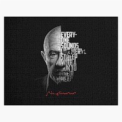 Black and white Mike Ehrmantraut Breaking Bad Better Call Saul quote Jigsaw Puzzle