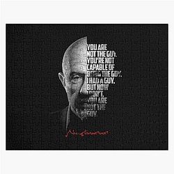 Black and white Mike Ehrmantraut Breaking Bad Better Call Saul quote. Jigsaw Puzzle