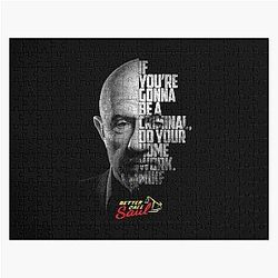 Black and/or white Mike Ehrmantraut, Breaking BadBetter Call Saul quote Jigsaw Puzzle