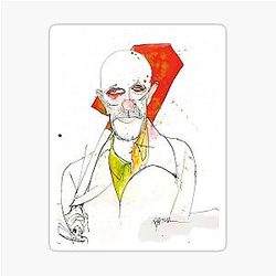 Mike Ehrmantraut Illustration by Ralph Steadman T-Shirt Sticker