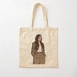 Mikey Madison in a suit Cotton Tote Bag