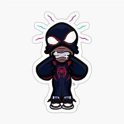 Spiderverse Miles Morales Grillz Sticker