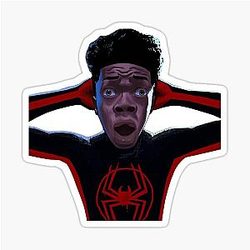 Shocked Miles Morales sticker