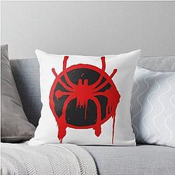 Miles Morales Graffiti Logo Throw Pillow