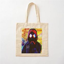 Colorful Miles Morales Cotton Tote Bag