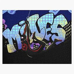 Miles Morales swinging graffiti art puzzle