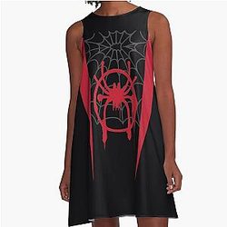 Miles Morales Costume Into the Spider Verse A-Line Dress