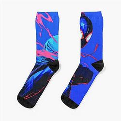 Miles Morales Neon Socks