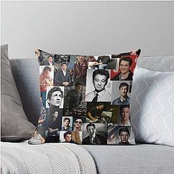 Miles Teller Abstract Square Seamless Collage Throw Pillow