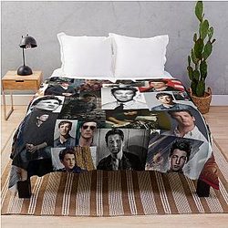 Miles Teller Abstract Photos Seamless Collage Blanket