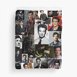 Miles Teller Abstract Seamless Collage Duvet Cover