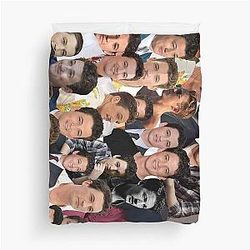 Miles Teller Photo Collage Duvet Cover