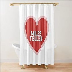I Heart Miles Teller Shower Curtain
