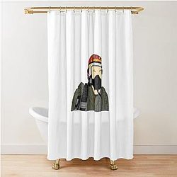 Miles Teller Mask Shower Curtain