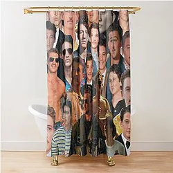 Miles Teller Photo Collage Shower Curtain