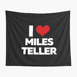 I Love Miles Teller Tapestry