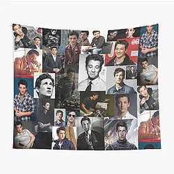 Miles Teller Abstract Seamless Collage Tapestry