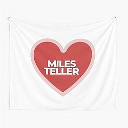 I Heart Miles Teller Movie Poster Mansion Tapestry
