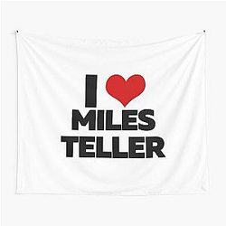 I Love Miles Teller Tapestry