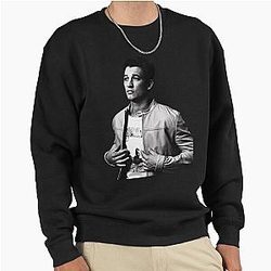 New Trending Miles Teller Black And White Design Sticker Pullover Sweatshirt