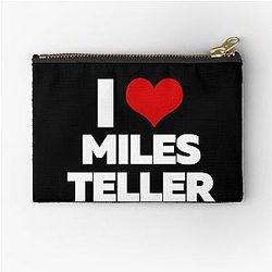 I Love Miles Teller Zipper Pouch