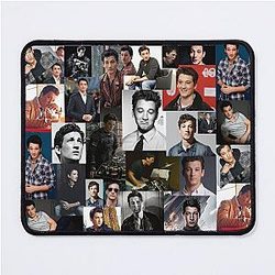 Miles Teller Abstract Square Photos Collage Mouse Pad