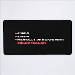 Mentally On a Date with Miles Teller Desk Mat