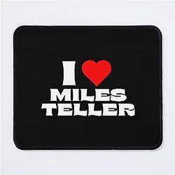 I Love Miles Teller  White Mouse Pad