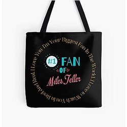 Fan of Miles Teller All Over Print Tote Bag