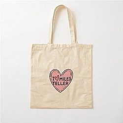 I Love My Miles Teller Cotton Tote Bag