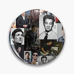 Miles Teller Abstract Collage Pin