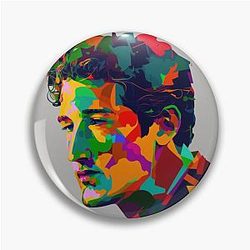 Miles Teller Art (Original) Pin