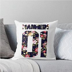 Milo Manheim Floral Jersey Throw Pillow
